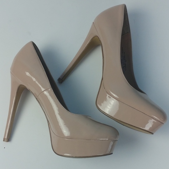 Shoes - Women's Nude Platfom High Heels Shoes Size 9.5